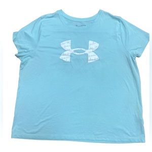 Under Armour UA Athletic Women’s Heatgear Shirt Plus 2X Light Blue